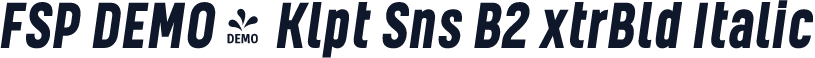 FSP DEMO - Klpt Sns B2 xtrBld Italic