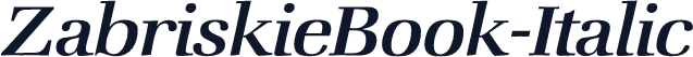 ZabriskieBook-Italic
