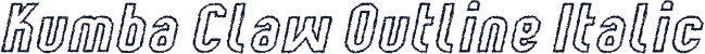 Kumba Claw Outline Italic