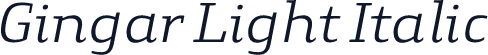Gingar Light Italic