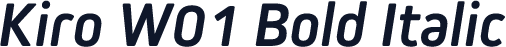 Kiro W01 Bold Italic