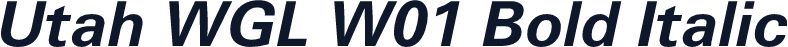 Utah WGL W01 Bold Italic