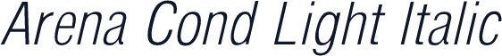 Arena Cond Light Italic