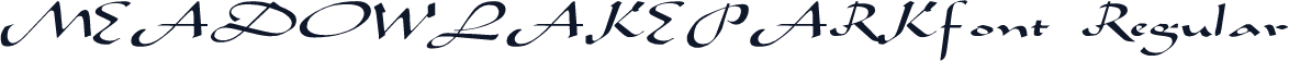 MEADOWLAKEPARKfont Regular