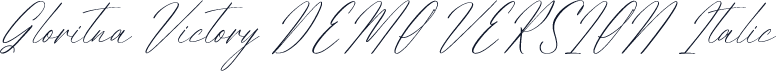Gloritna Victory DEMO VERSION Italic