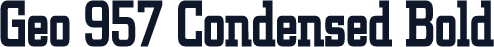 Geo 957 Condensed Bold