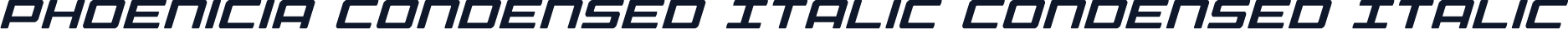 Phoenicia Condensed Italic Condensed Italic
