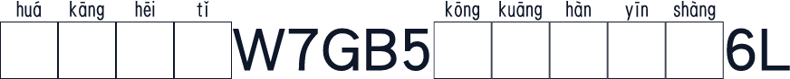 華康黑體W7GB5空框漢音上6L