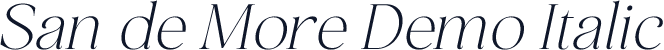 San de More Demo Italic