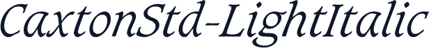 CaxtonStd-LightItalic