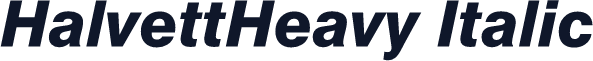 HalvettHeavy Italic