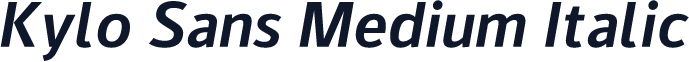 Kylo Sans Medium Italic