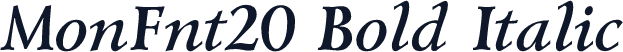 MonFnt20 Bold Italic