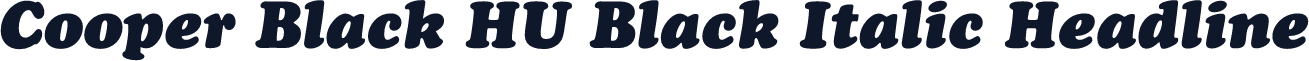 Cooper Black HU Black Italic Headline