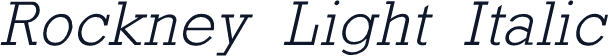 Rockney Light Italic
