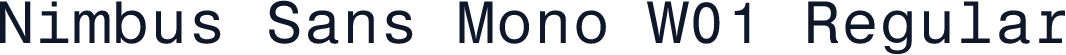 Nimbus Sans Mono W01 Regular