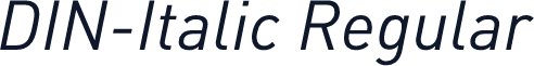 DIN-Italic Regular