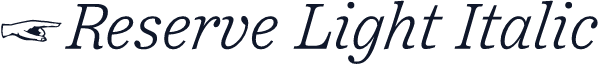 ☞Reserve Light Italic