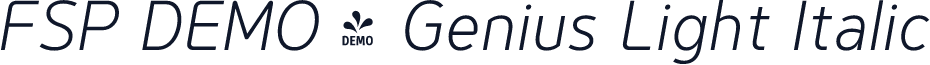 FSP DEMO - Genius Light Italic