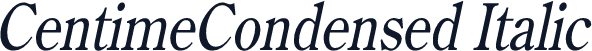 CentimeCondensed Italic