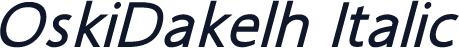 OskiDakelh Italic