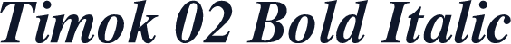 Timok 02 Bold Italic