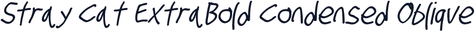 Stray Cat ExtraBold Condensed Oblique