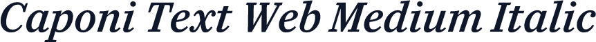 Caponi Text Web Medium Italic