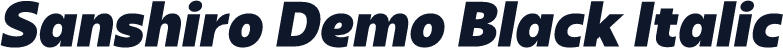 Sanshiro Demo Black Italic
