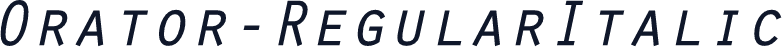 Orator-RegularItalic