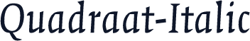 Quadraat-Italic