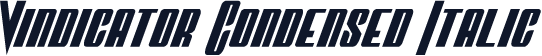 Vindicator Condensed Italic