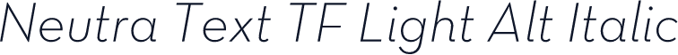Neutra Text TF Light Alt Italic