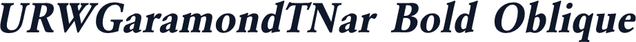 URWGaramondTNar Bold Oblique
