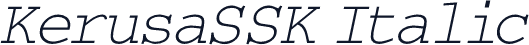 KerusaSSK Italic