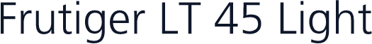 Frutiger LT 45 Light