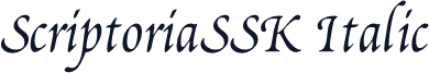 ScriptoriaSSK Italic