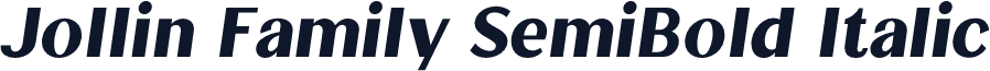 Jollin Family SemiBold Italic