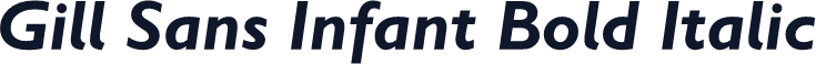 Gill Sans Infant Bold Italic