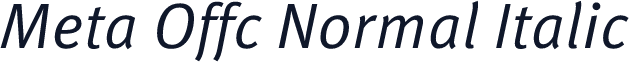 Meta Offc Normal Italic