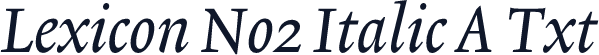 Lexicon No2 Italic A Txt