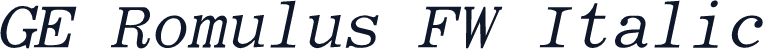 GE Romulus FW Italic