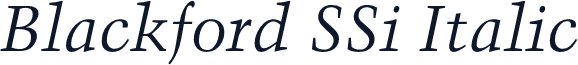 Blackford SSi Italic