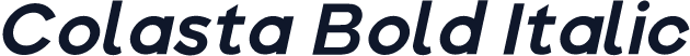 Colasta Bold Italic