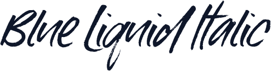 Blue Liquid Italic