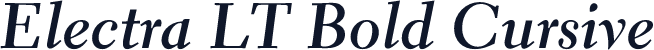 Electra LT Bold Cursive