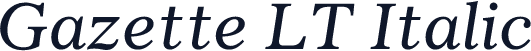 Gazette LT Italic