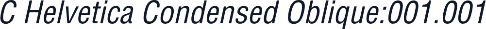 C Helvetica Condensed Oblique:001.001