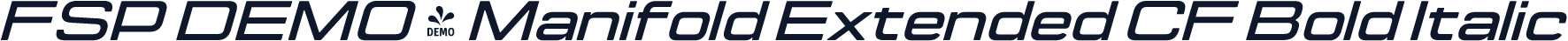 FSP DEMO - Manifold Extended CF Bold Italic