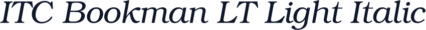 ITC Bookman LT Light Italic